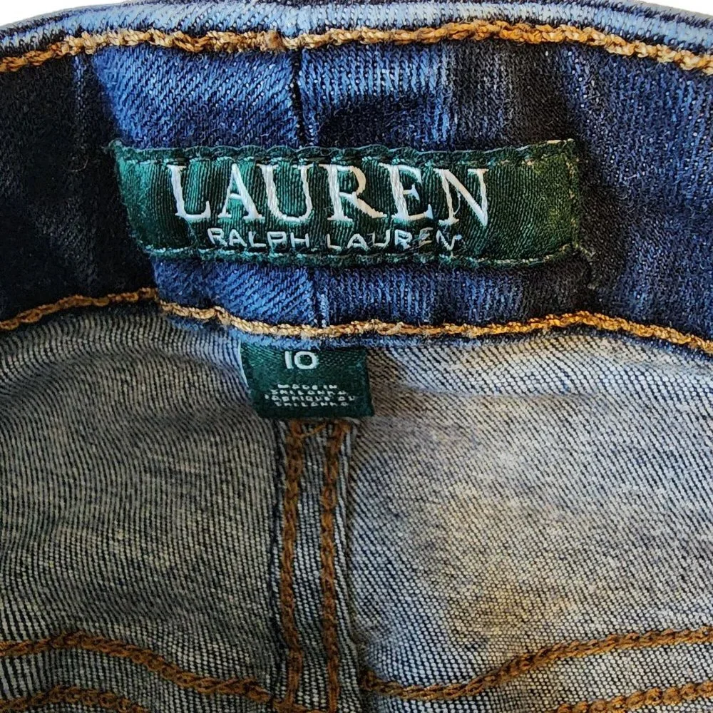 Lauren Ralph Lauren Size 10 Jeans Dark Wash - Picture 2 of 16